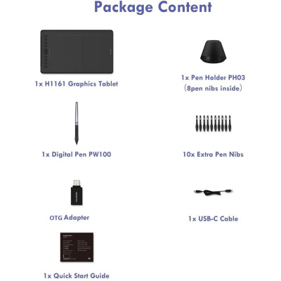 Huion Графічний планшет Huion H1161