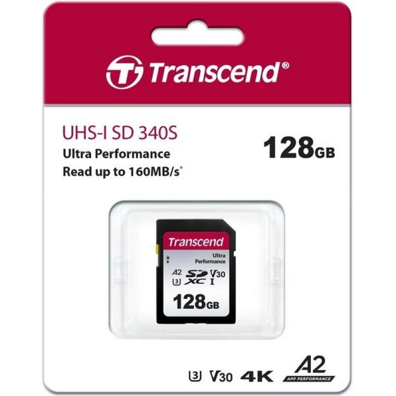 Transcend Карта пам'яті SD 128GB C10 UHS-I U3 A2 R160/W90MB/s 4K