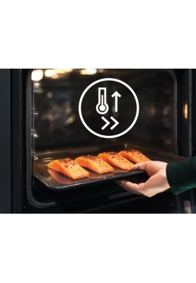 Electrolux Духова шафа електрична, 71л, A++, пара, дисплей, конвекція, піроліз, телескопічні напрямні, чорний