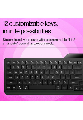 HP Клавіатура мембранна HP 460 Multi-Device key, BT, EN/UK, чорний