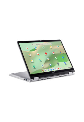 Acer Ноутбук Chromebook Spin CP314-2HN 14" WUXGA IPS Touch, Intel i3-N305, 8GB, F256GB, UMA, ChromeOS, сріблястий