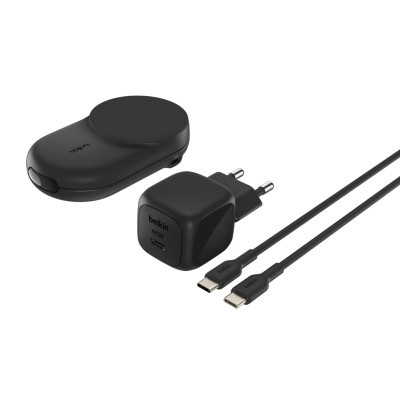 Belkin Зарядне бездротовий пристрій Belkin UltraCharge 2-in-1 Foldable Magnetic Charging 25Вт, чорний