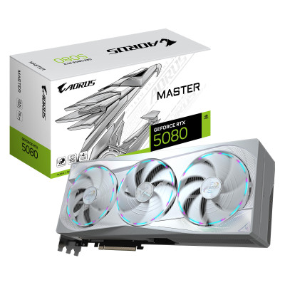 Gigabyte Відеокарта GeForce RTX 5080 16GB GDDR7 AORUS MASTER ICE