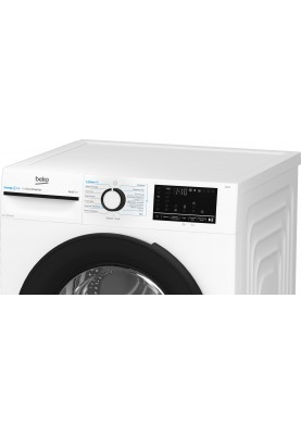 Beko Пральна машина фронтальна, 8кг, 1400, A+++, 55см, дисплей, інвертор, пара, білий