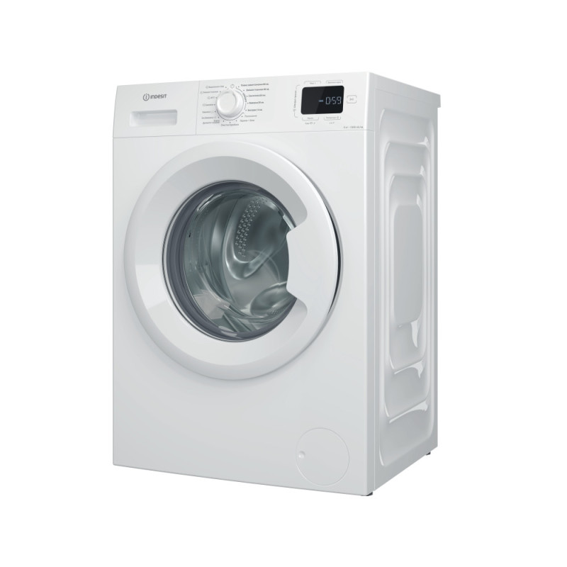 Indesit Пральна машина фронтальна, 6кг, 1000, A+++, 44.6см, дисплей, пара, інвертор, білий