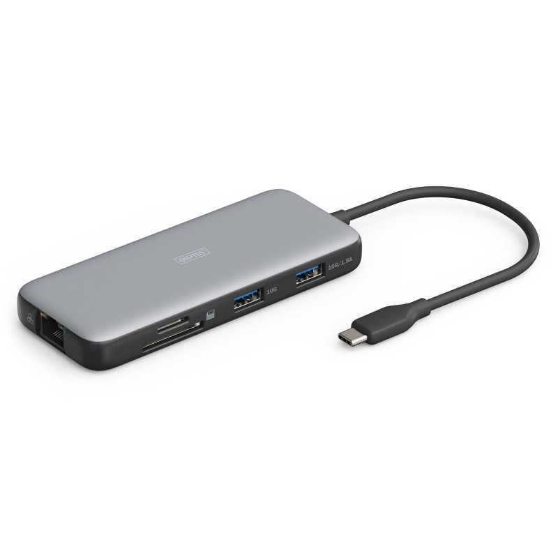 Digitus Док-станція USB-C > HDMI/2xUSB-A/USB-C/SD/MicroSD/RJ54
