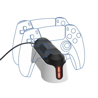 Trust Зарядна станція для геймпадів Trust GXT 228 for PS5, білий