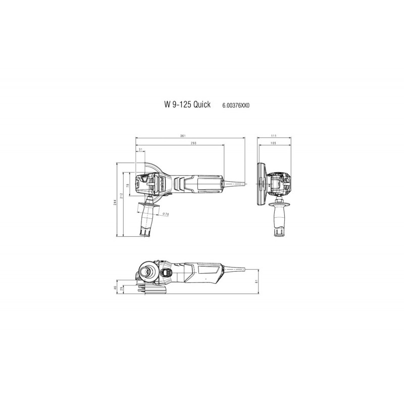 Metabo W 9-125 кутова