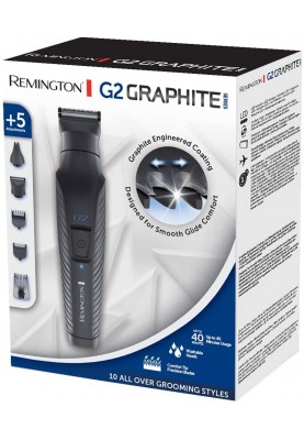 Remington Набір для стрижки G2 Graphite, для голови, вусів, бороди,носа і тіла, акум., насадок-5, чорний