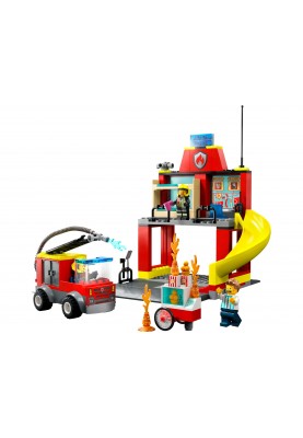 LEGO Конструктор City Пожежне депо та пожежна машина