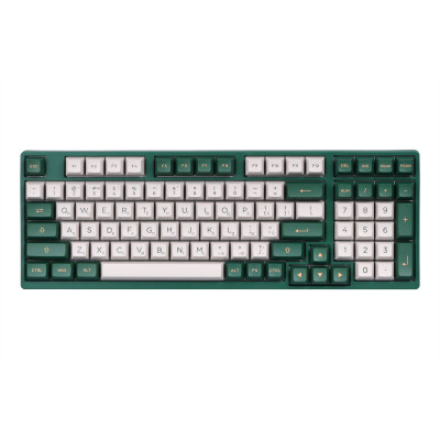 Akko Клавіатура механічна 3098S London 98Key, TTC Speed Silver, USB-A, Hot-swappable, EN/UKR, RGB, Зелений