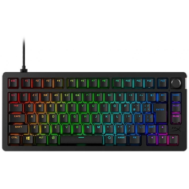 HyperX Клавіатура механічна Alloy Rise 75key, Red, USB-A, EN/UA, RGB, чорний