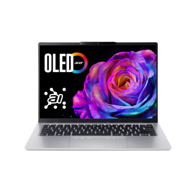 Acer Ноутбук Swift Go 14 SFG14-74 14" WUXGA OLED, Intel U9-285H, 32GB, F1TB, UMA, Win11, сріблястий