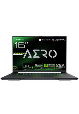 Gigabyte Ноутбук AERO X16 16.0 QHD+ 165Hz, AMD Krachen R7, 16GB, F1TB, NVD5060-8, W11, чорний
