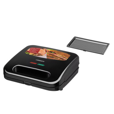 ARDESTO Сендвічмейкер 700Вт, 1 пластина-гриль, корпус-пластик, чорний