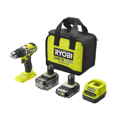Ryobi Шурупокрут-дриль акумуляторний ONE+ HP RPD18C-242S 18В 1х2А·рік 1х4А·рік ЗП 54Нм 450·1700об·хв 1кг сумка