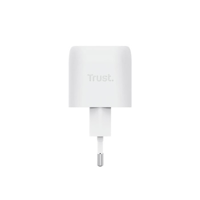 Trust Зарядний пристрій мережевий Trust Maxo 30Вт, GaN, USB-C, PD/PPS, білий