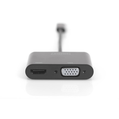 Digitus Адаптер USB 3.0 - HDMA+VGA Full HD, M/F, 0.15 m