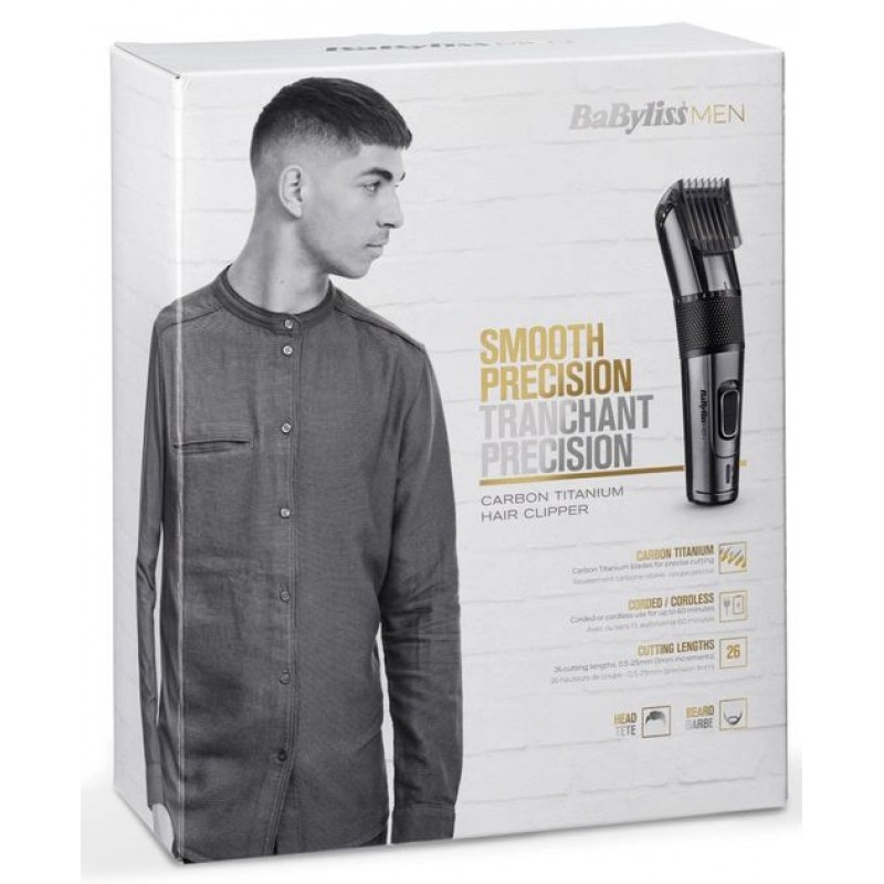 BaByliss Машинка для стрижки волосся, міні тример, чорний