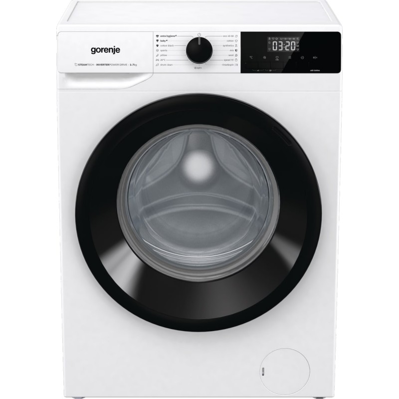 Gorenje Пральна машина фронтальна, 7кг, 1400, A+++, 47см, дисплей, пара, інвертор, білий