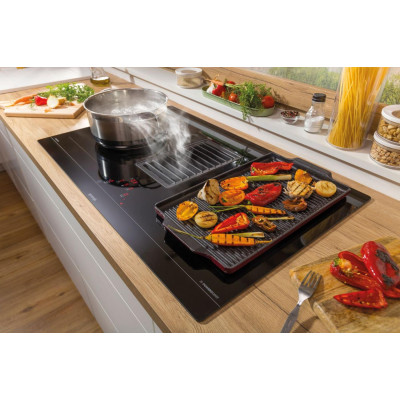 Gorenje Варильна поверхня індукційна, 83см, розширена зона, вбудована витяжка, 620м.куб/год, чорний Gorenje Варильна поверхня індукційна, 83см, розширена зона, вбудована витяжка, 620м.куб/год, чорний