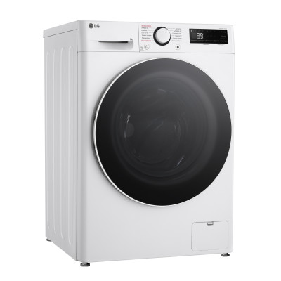 LG Пральна машина фронтальна, 8кг, 1200, A, 48см, дисплей, пара, інвертор, білий