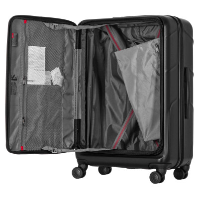 Wenger Валіза Wenger Amplix Hardside Medium, середня, полікарбонат, TSA, 4 колеса, розширення, чорний