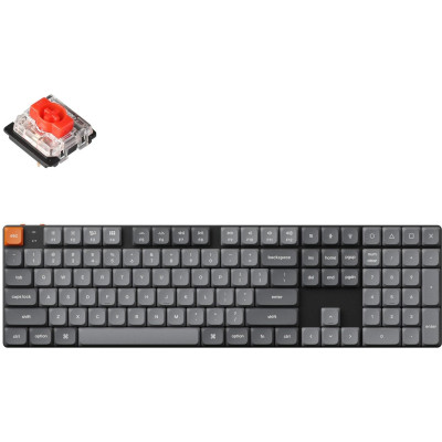Keychron Клавіатура механічна K5 Max 104Key, Gateron MX 2.0 Red, WL/BT/USB-A, QMK, RGB, чорний