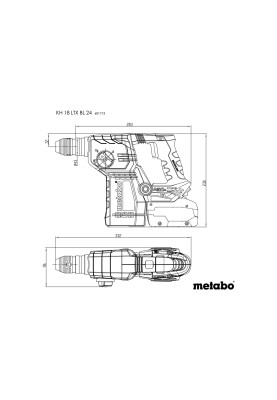 Metabo Акумуляторний перфоратор KH 18 LTX BL 24 SDS-plus 18В 2.2Дж 2.7кг без АКБ та ЗП