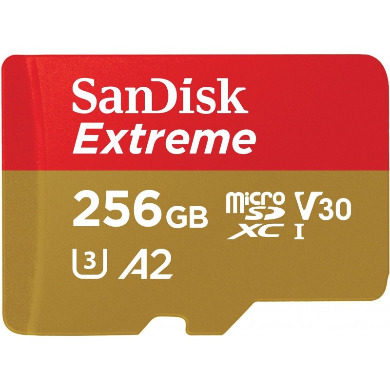 SanDisk Карта пам'яті microSD 256GB C10 UHS-I U3 R190/W130MB/s Extreme V30 + SD