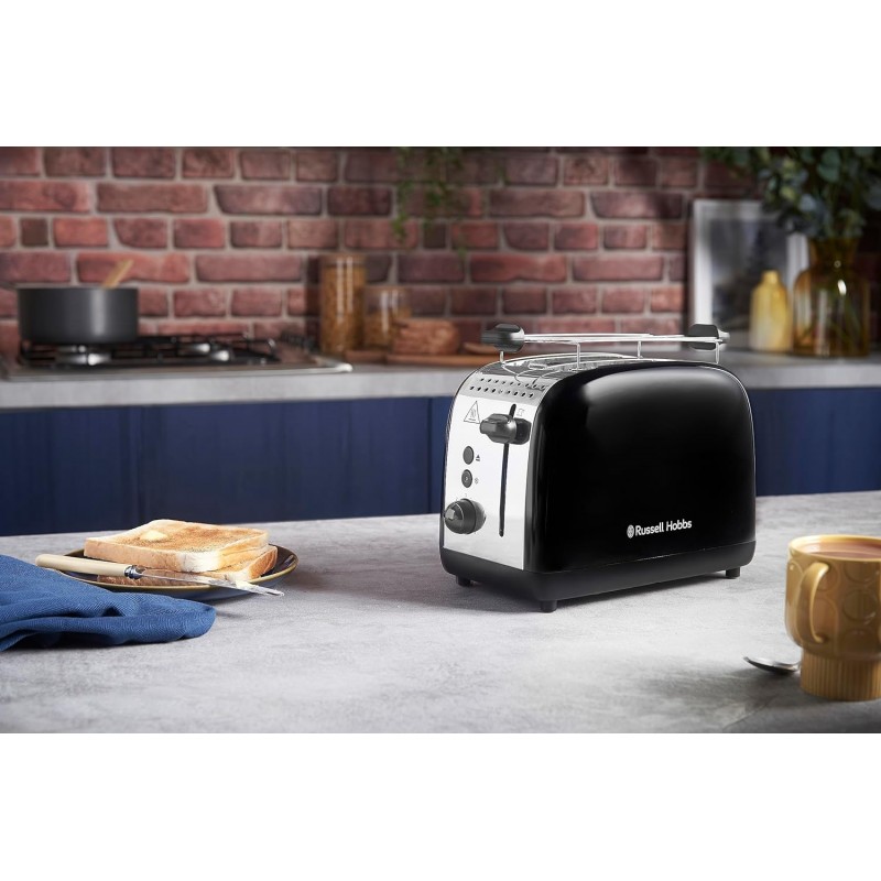 Russell Hobbs Тостер Colours Plus, 1600Вт, нержав., підігрів,разморозка, чорний