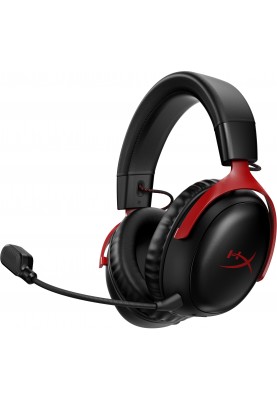 HyperX Гарнітура ігрова Cloud III, WL/USB-A/USB-C, чорно-червоний