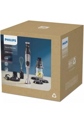 Philips Блендер заглибний Series 5000, 1200Вт, 4в1, чопер XL, спіралайзер, чорний