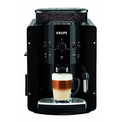 Krups Кавомашина Essential Espresso 1.7л, зерно + мелена, ручний капучинатор, чорний