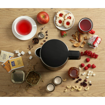 Gorenje Електрочайник, 1,5л, 2,200 Вт, корпус-нержав., Strix, матовий, чорний