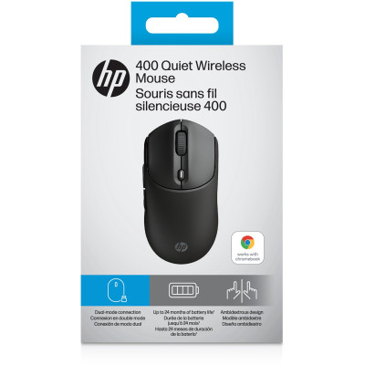 HP Миша HP 400 Quiet, WL/BT, чорний