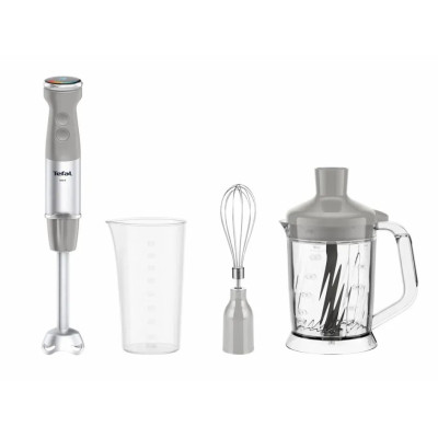 Tefal Блендер Tefal заглибний Quickchef+ 1000Вт, 3в1, чаша-800мл, чопер-1000мл, турборежим, сріблясто-сірий