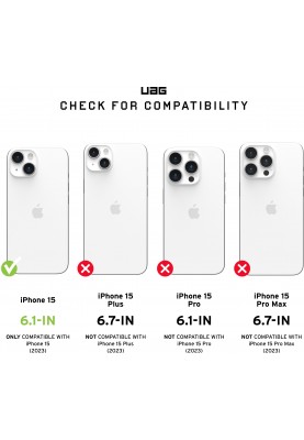 UAG Чохол для Apple iPhone 15 Essential Armor Magsafe, Black