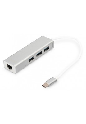 Digitus Концентратор USB-C - USB 3.0 3 Port Hub + Gigabit Ethernet