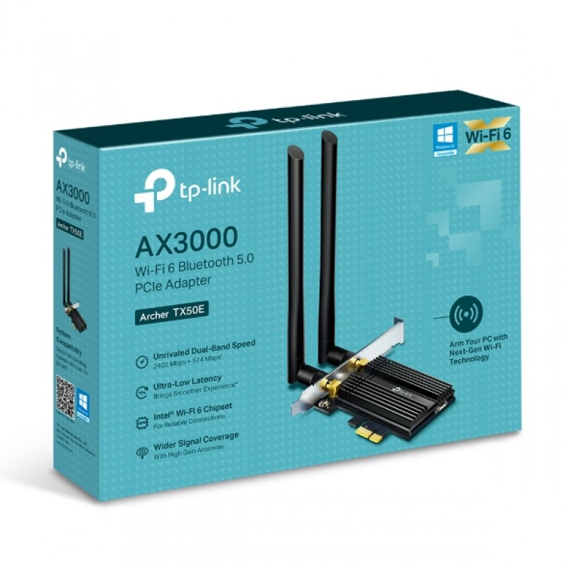 TP-Link WiFi-адаптер Archer TX50E AX3000 BT5.0 PCI Express