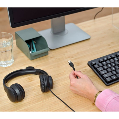 Trust Гарнітура Ayda, USB-A, чорний