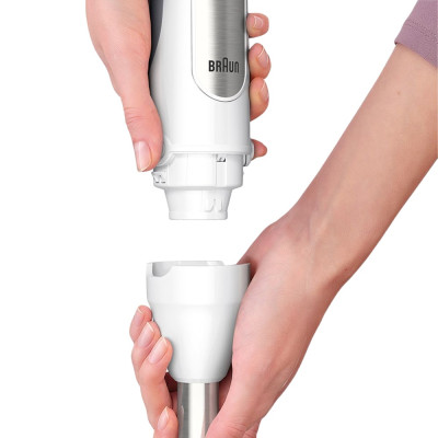 Braun Блендер заглибний MultiQuick 7, 1000Вт, чаша-600мл, 5 швидкостей, біло-сірий