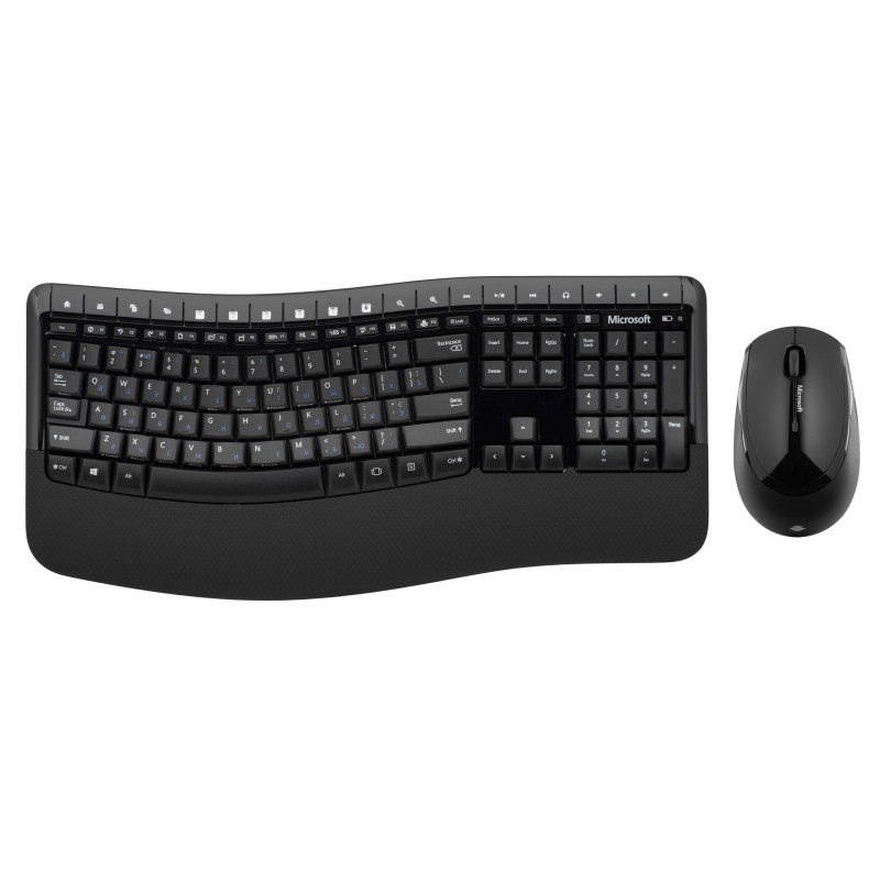 Microsoft Комплект Comfort Desktop 5050 125key, WL, EN/UKR/RU, Чорний