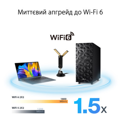ASUS Адаптер WiFi USB-AX56 AX1800, USB, подовжувач-підставка