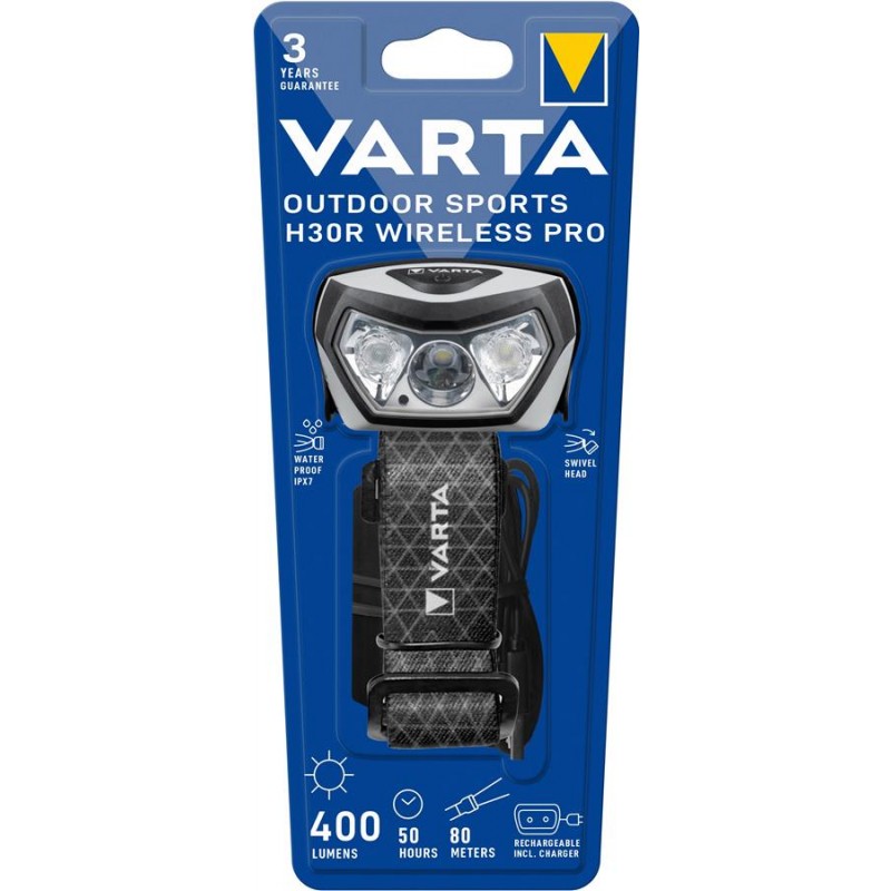 VARTA Ліхтар Налобний Indestructible H30 Pro, до 400 лм, до 80 м