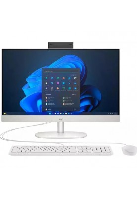 HP Комп'ютер персональний моноблок 245-G10 23.8" FHD IPS AG, AMD R5-7520U, 16GB, F512GB, UMA, WiFi, кл+м, 3р, Win11P, білий