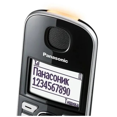 Panasonic Радіотелефон DECT KX-TGE510RUS, чорно-сріблястий Panasonic Радіотелефон DECT KX-TGE510RUS, чорно-сріблястий
