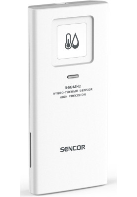 Sencor Метеостанція Sencor, внутр/зовні вимірювання, температура, вологість, час, прогноз погоди, атм. артеріальний тиск, швидкість вітру, календар, дні тижня, фази місяця, година сходу/заходу сонця, білий