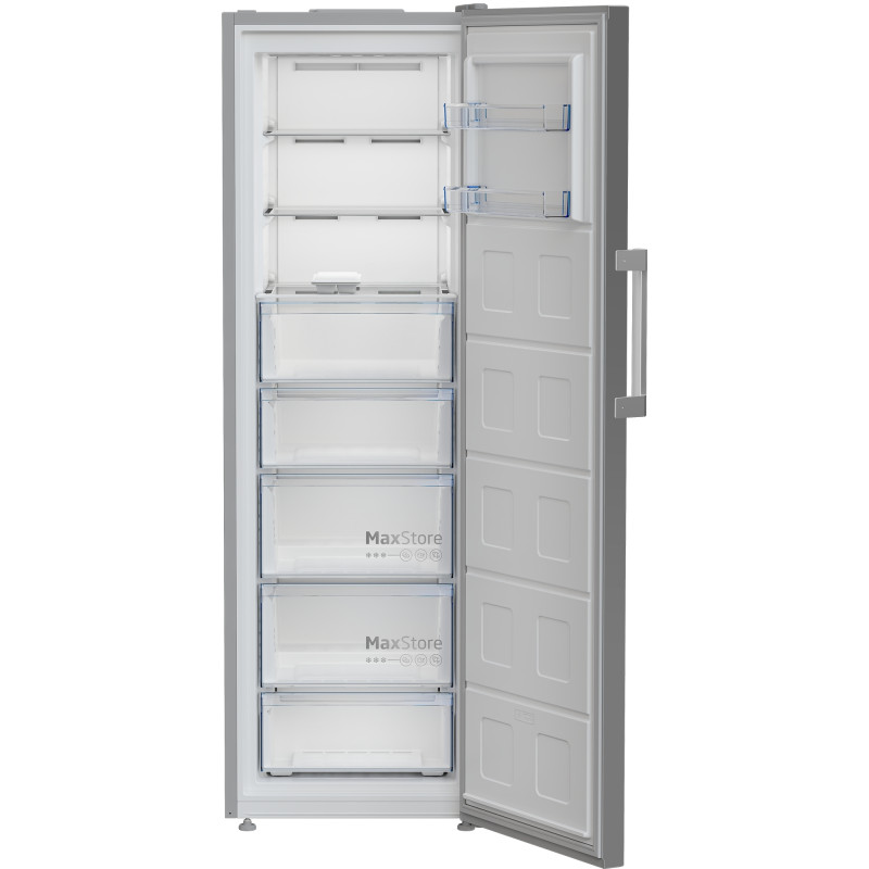 Beko Морозильна камера, 187x60x71, 286л, 1дв., A+, NF, нержавіюча сталь