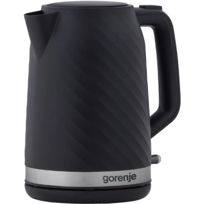 Gorenje Електрочайник 1.7л, Strix контроль, чорний матовий
